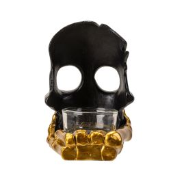 Black & Gold Skull Candle Holder (Click Pic)