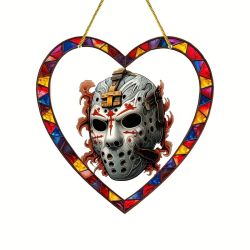 8" Jason Voorhees Acrylic Heart Suncatcher