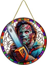 8" Texas Chainsaw Leather Face Acrylic Suncatcher